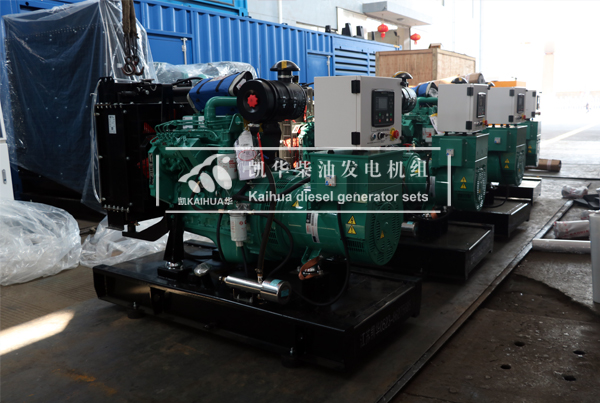 出口印尼的四台30KW康明斯发电机组成功出厂