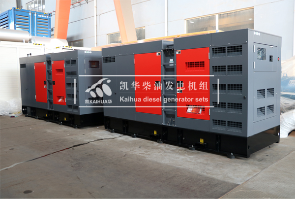 出口缅甸的五台静音柴油发电机组今日成功出厂